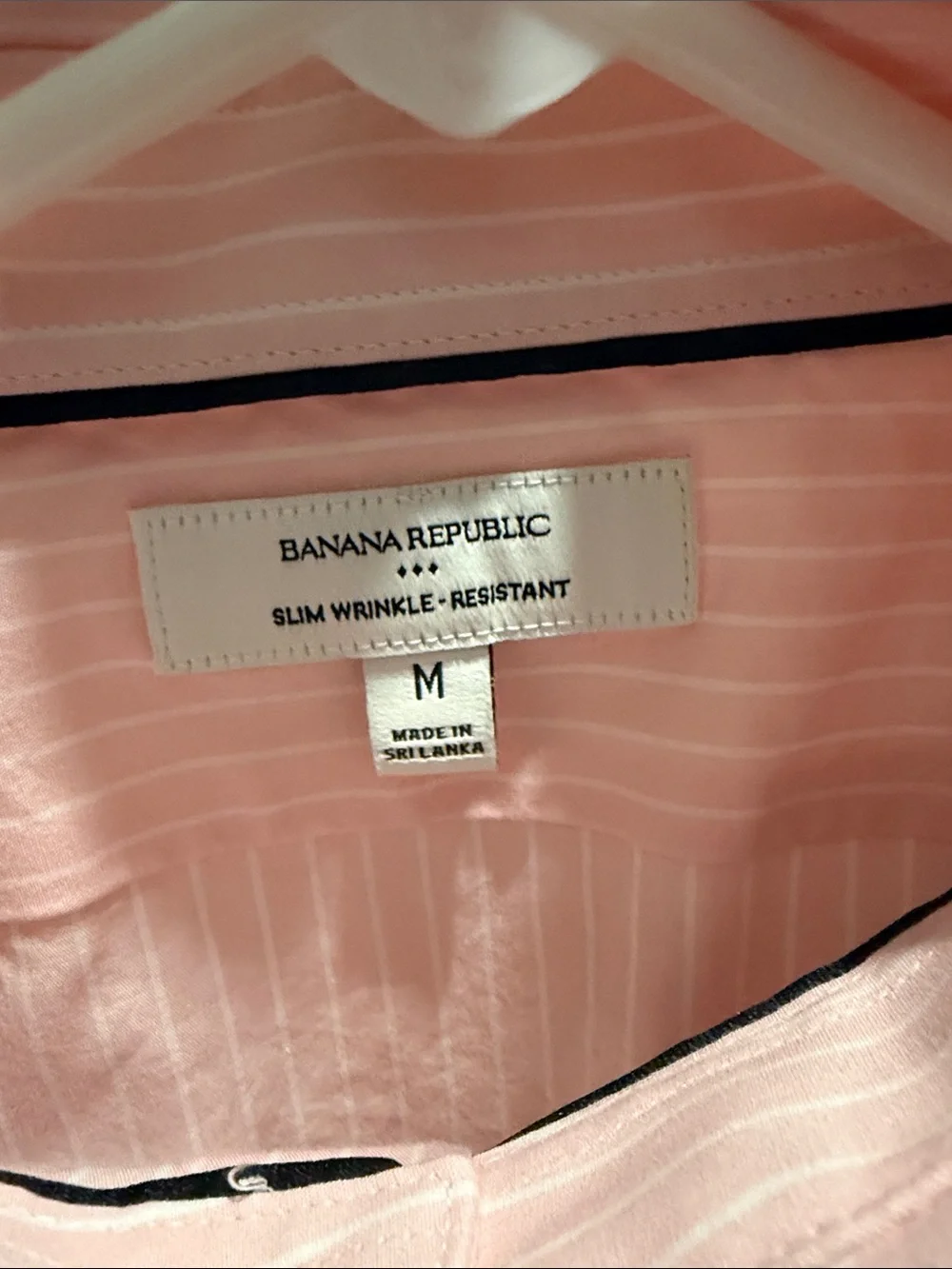 Banana Republic Light Pink Striped Men's Dress Shirt